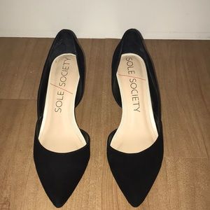 Sole Society Black Wedges